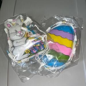 Vtg Easter Bunny Plug In Holiday Lights Cute Decor TESTED WORKS Window Decor